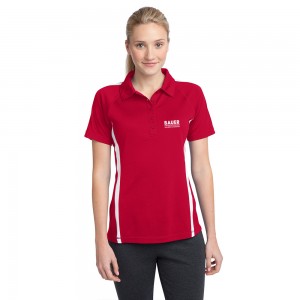 Ladies Bauer Colorblock Polo - Red/white